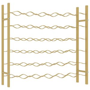 vidaXL Wine Rack for 36 Bottles Gold Metal