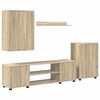 vidaXL TV Cabinet Set Wall-mounted 4 pcs Sonoma Oak Engineered wood