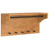 vidaXL Wall-mounted Coat Rack "SANDNES" 87x30x42 cm Solid Wood Pine