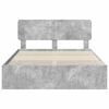 vidaXL Bed Frame Concrete Grey 150 x 200 cm Engineered Wood