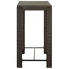 vidaXL Garden Bar Table Brown 100x60.5x110.5 cm Poly Rattan