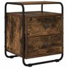 vidaXL Bedside Cabinet Smoked Oak 40 x 36.5 x 50 cm Engineered Wood