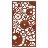 vidaXL Garden Wall Decoration 105x55 cm Corten Steel Gear Wheel Design