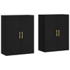 vidaXL Wall Mounted Cabinets 2 pcs Black 69.5x34x90 cm