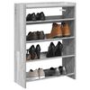 vidaXL Shoe Rack Grey Sonoma 60x25x81 cm Engineered Wood