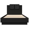 vidaXL Bed Frame without Mattress Black 100x200 cm