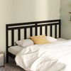 vidaXL Bed Headboard Black 206x4x100 cm Solid Wood Pine