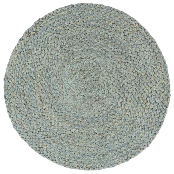 vidaXL Placemats 4 pcs Plain Olive Green 38 cm Round Jute
