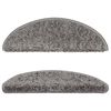 vidaXL Stair Mats 10 pcs 56x17x3 cm Grey Half Round