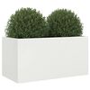 vidaXL Planter White 62x30x29 cm Steel