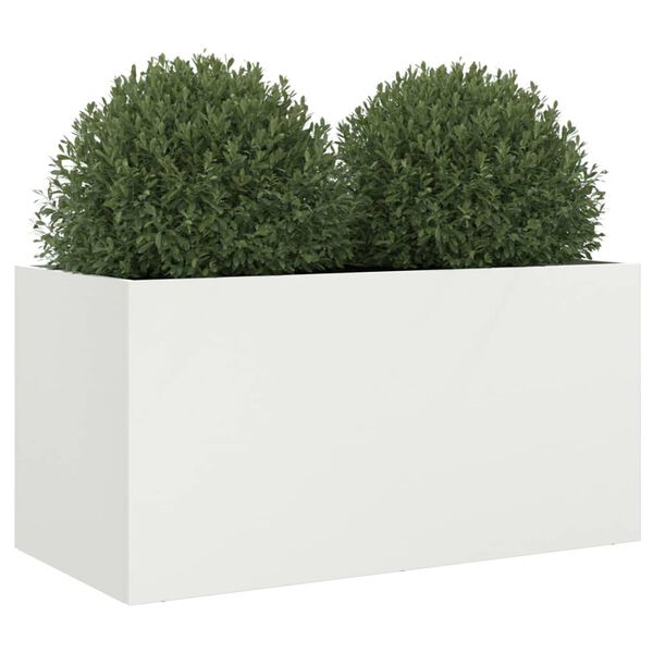 vidaXL Planter White 62x30x29 cm Steel