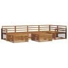 vidaXL Outdoor Sofa Set 7 pcs Natural Solid Acacia Wood