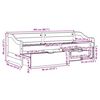 vidaXL Day Bed with 3 Drawers without Mattress IRUN White&Pink 90x200 cm