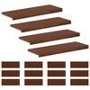 vidaXL Stair Tread 16 pcs 80 x 25 x 2 cm Dark Brown Solid Oak Wood