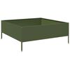 vidaXL Garden Raised Bed Olive green 100x100x25 cm Steel