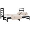 vidaXL Pull-out Day Bed without Mattress Black 2x(90x190) cm