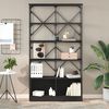vidaXL Bookcase Black 100x26x180 cm Engineered Wood and Metal