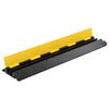vidaXL Cable Protector Ramp 2 Channels Rubber 101.5 cm