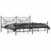 vidaXL Metal Bed Frame without Mattress with Footboard Black 193x203cm