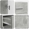 vidaXL Wooden Cabinet with Drawer Concrete Grey 88.5 x 30.5 x 73 cm
