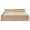 vidaXL Bed Frame without Mattress 150x200 cm King Size Solid Wood Pine