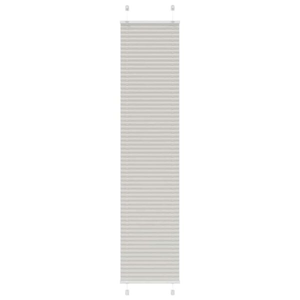 vidaXL Pleated Blind Light Grey 50x200 cm Fabric Width 49.4 cm Polyester