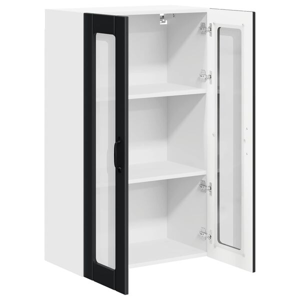 vidaXL Kitchen Wall Cabinet Black 60 x 31 x 100 cm Engineered Wood