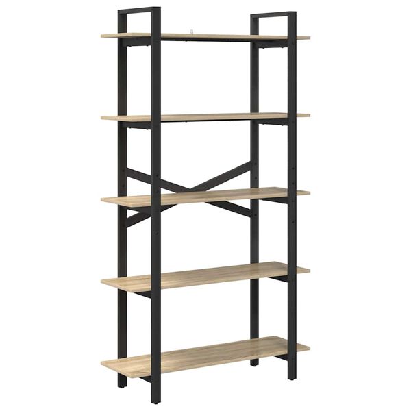 vidaXL Bookshelf Sonoma Oak 100 x 33.5 x 178 cm Engineered Wood