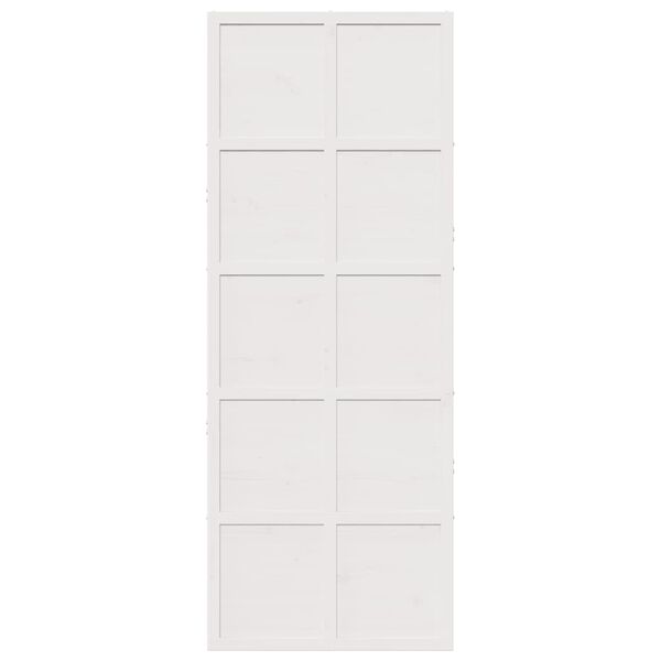vidaXL Barn Door White 80x208 cm Solid Wood Pine