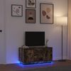 vidaXL TV Cabinet with LED Lights Smoked Oak 100x41x50 cm
