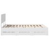 vidaXL Bed Frame with Headboard White 150 x 200 cm Engineered Wood