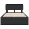 vidaXL Bed Frame with Drawer Black 120 x 200 cm Engineered Wood