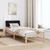vidaXL Bed frame Brown and black 80 x 200 cm Solid pine wood