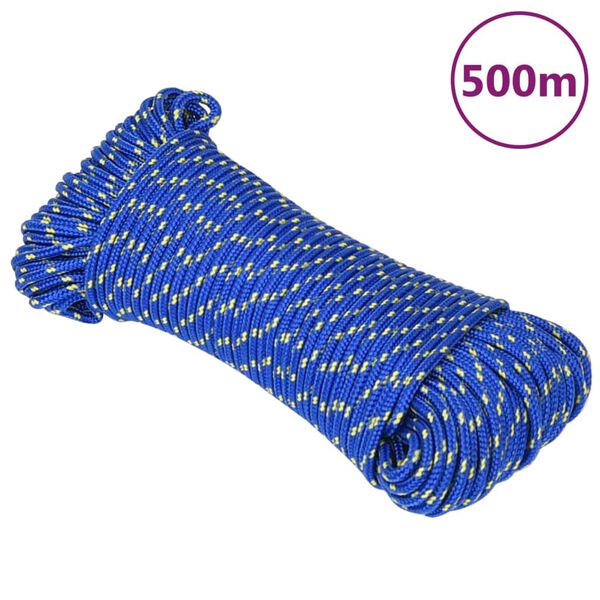vidaXL Boat Rope Blue 3 mm 500 m Polypropylene
