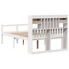 vidaXL Bookcase Bed without Mattress White 135x190 cm Doouble Solid Wood Pine