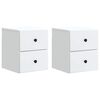 vidaXL Wall-Mounted Bedside Cabinet 2 pcs White 34.5 x 33 x 40 cm
