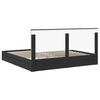 vidaXL Storage Bed with Headboard Black 200 x 200 cm Engineered Wood