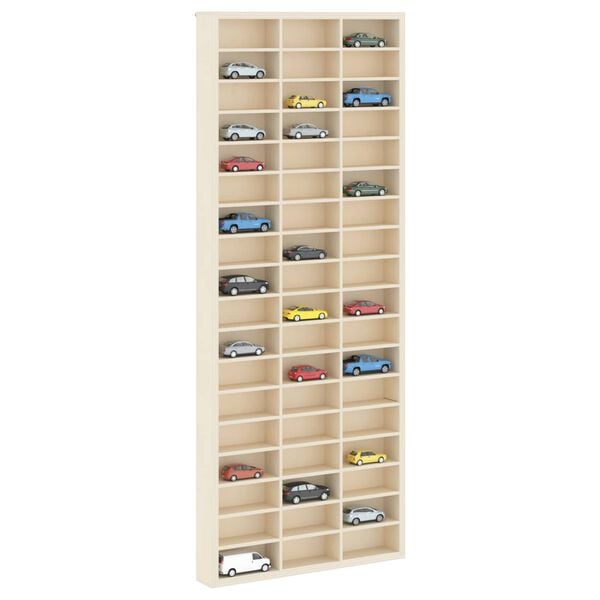 vidaXL Wall Display Case Beige 30 x 4.5 x 75 cm Engineered Wood