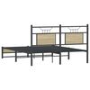 vidaXL Bed Frame without Mattress Sonoma Oak 140x190 cm Engineered Wood
