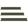 vidaXL Floating Shelf 3 pcs Olive Green 40 x 9 x 2.5 cm Steel