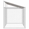 vidaXL Dog Cage with Roof Silver 400 x 200 x 258 cm Steel and PE