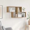 vidaXL Wall Shelf with Shelf Wall-mounted Brown Engineered Wood
