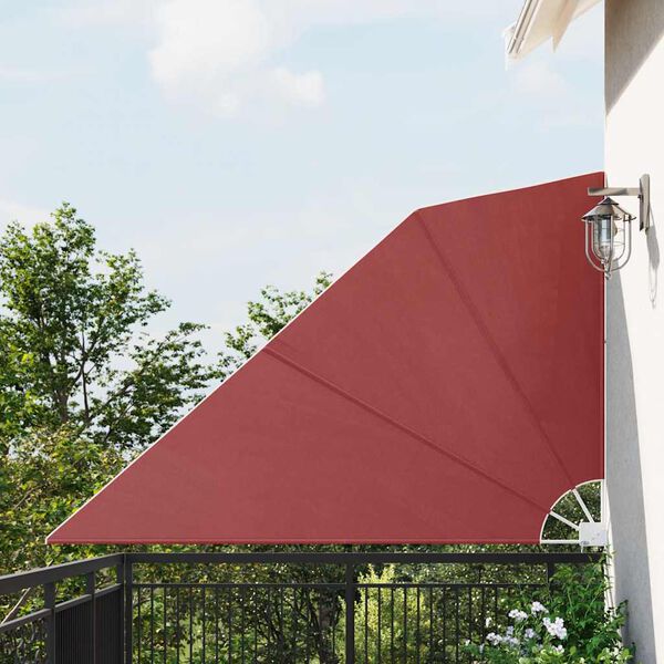 vidaXL Collapsible Balcony Side Awning Terracotta 160x240 cm