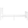 vidaXL Metal Bed Frame without Mattress with Footboard White 100x200cm