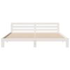 vidaXL Bed Frame without Mattress White 180x200 cm Super King Solid Wood Pine
