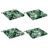 vidaXL 4-Piece Seat Cushions SOEST 4 pcs 100% Polyester Leaf Pattern