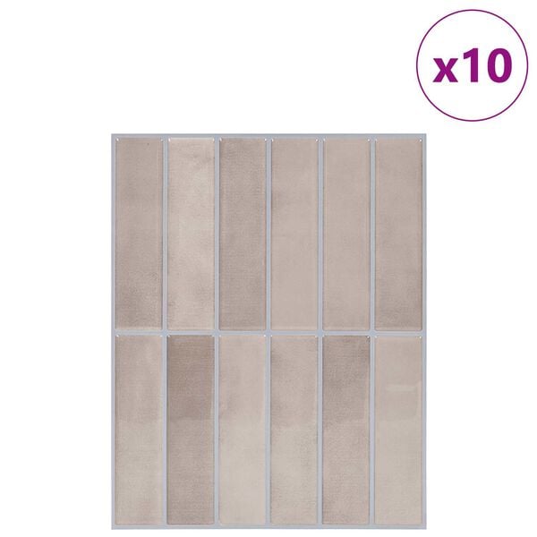 vidaXL Rectangular Tile 10 pcs Beige Coffee 29 x 23 x 0.08 cm