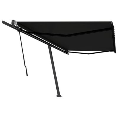vidaXL Freestanding Manual Retractable Awning 500x300 cm Anthracite