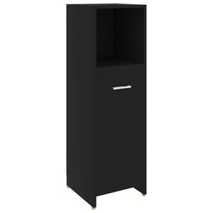 vidaXL Bathroom Cabinet | Black | Engineered wood | Medium | Bathroom Cabinet