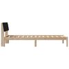 vidaXL Bed frame Brown and black 100 x 200 cm Solid pine wood